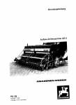 Betriebsanleitung Aufbau-Drillmaschine AD-2 - Ersatzteile
