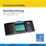 Betriebsanleitung ECoSControl Radio