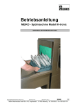 Sp&uuml;lmaschinen Bedienungsanleitung