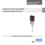 Temperaturschalter Typ TSD-30 Temperature switch - Emet
