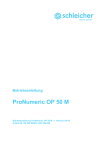 ProNumeric OP 50 M - Schleicher Electronic & Co. KG