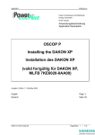 OSCOP P Installing the DAKON XP Installation des