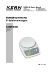 Betriebsanleitung Pr&auml;zisionswaagen