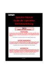 Operator Manual Guide de l'opérateur Betriebsanleitung TM12