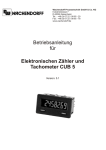 Betriebsanleitung f&uuml;r Elektronischen Z&auml;hler und Tachometer CUB 5