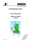 BETRIEBSANLEITUNG Tauchmotorpumpe ESPH und