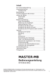 MASTER-MB Bedienungsanleitung