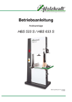 Betriebsanleitung Holzbandsäge HBS 533 S