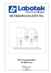 BETRIEBSANLEITUNG DH-Trockenbeh&auml;lter 30-4000 Liter
