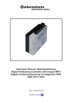 Instruction Manual / Betriebsanleitung Digital Positioning Controller