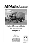 Fusion 3 Presse & Wickler Betriebsanleitung Ausgabe 1
