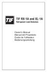 TIF RX-1A and XL-1A Refrigerant Leak Detectors