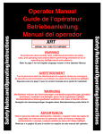 Operator Manual Guide de l'opérateur - AL Del