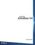 Quest One ActiveRoles - Quick Start Guide
