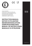 INSTRUCTION MANUAL NOTICE D'UTILISATION