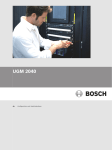 Konfiguration UGM 2040 - Bosch Security Systems