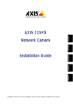 AXIS 225FD Network Camera Installation Guide