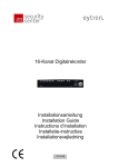 16-Kanal Digitalrekorder Installationsanleitung Installation Guide