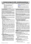 CA120 (Modus 1, Installationsanweisung) - alarmanlagen
