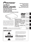 DVD-A04S - Pioneer Europe - Service and Parts Supply website