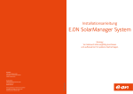 E.ON SolarManager System Bedienungsanleitung