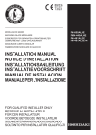 INSTALLATION MANUAL NOTICE D'INSTALLATION