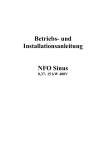 Betriebs- und Installationsanleitung NFO Sinus