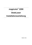 magicolor 2200 DeskLaser Installationsanleitung