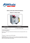 INSTALLATION AND OPERATION MANUAL Whale® 12 V Water