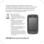 Bedienungsanleitung LG GS500 Cookie Plus