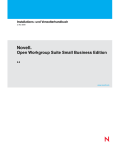 Verwaltungs- und Installationsanleitung für Novell Open Workgroup