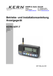 Betriebs- und Installationsanleitung Anzeigeger&auml;t