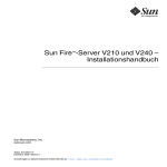 Sun Fire V210 and V240 Servers Installation Guide - de