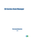 CA Service Desk Manager - Versionshinweise