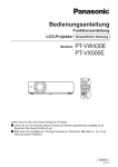 PT-VX500E operating instructions