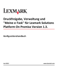 "Meine e-Task" für Lexmark Solutions Platform On Premise Version