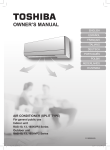 owner's manual air conditioner (split type)