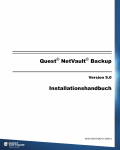 Quest NetVault Backup Installationshandbuch