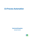 CA Process Automation - Versionshinweise