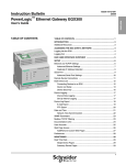 Instruction Bulletin PowerLogic Ethernet Gateway EGX300