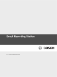 Bosch Recording Station - Bosch Security Systems