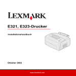 Lexmark E321, E323-Drucker Installationshandbuch