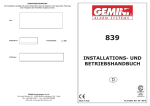 Installations- Bedienungsanleitung... - Gemini