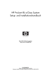 HP ProLiant BL e-Class System Setup- und - Hewlett