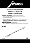 OperAtOr / pArtS MAnuAl MAnuel d`utiliSAtiOn