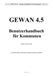 GEWAN 4.5 Benutzerhandbuch für Kommunen