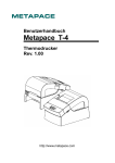 Metapace T-4 - Treiber Handbuch Software