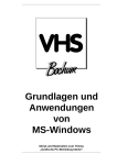 Grundlagen und Anwendungen von MS-Windows