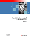 Administratorhandbuch f&uuml;r die VSX Series, Version 8.5