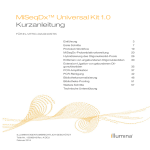 MiSeqDx Universal Kit 1.0 – Kurzanleitung - Support